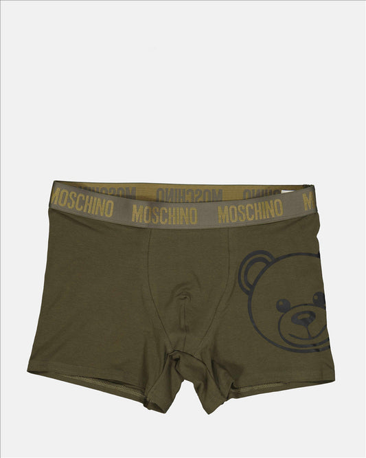Khaki Teddy Bear signature boxer shorts