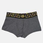 Roupa íntima e homewear Boxer Medusa Greca Versace Cinza Homme
