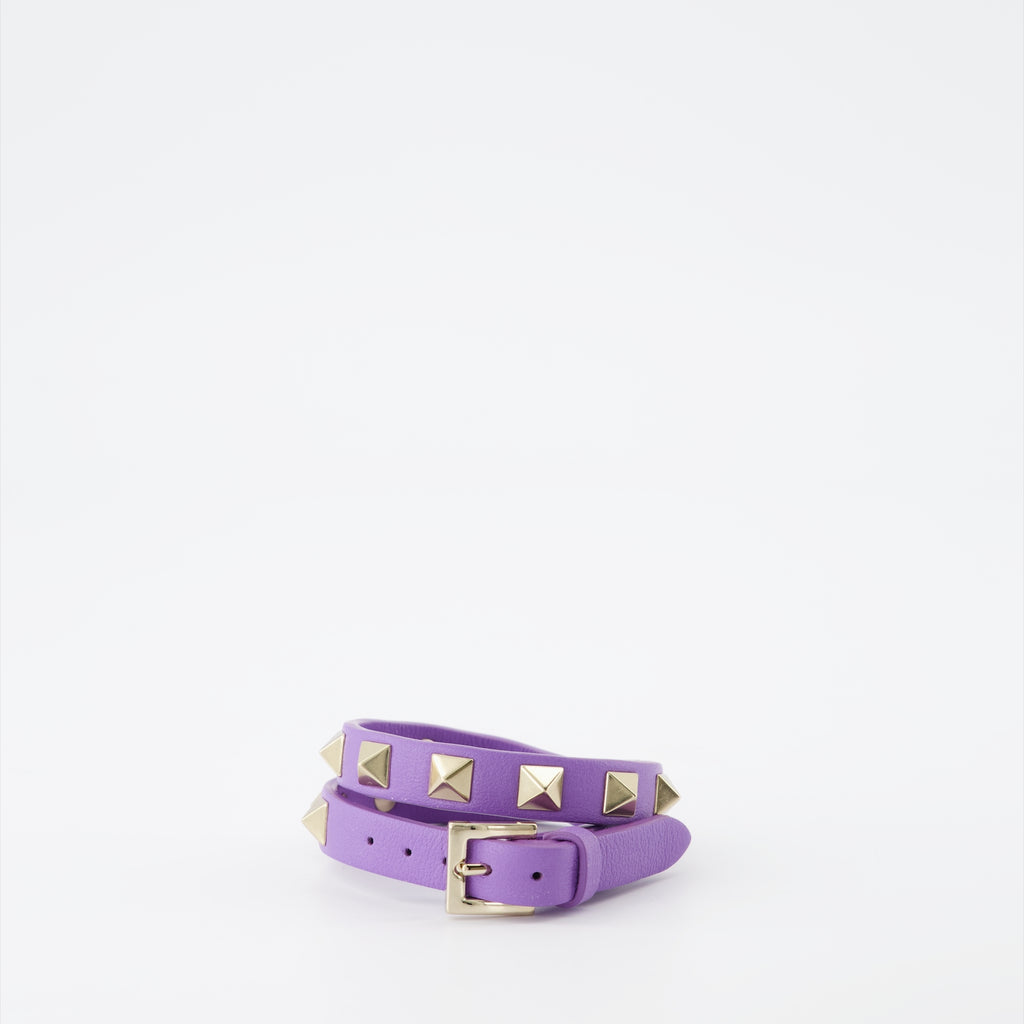 Joias Bracelet double Rockstud Valentino Garavani Roxo Femme
