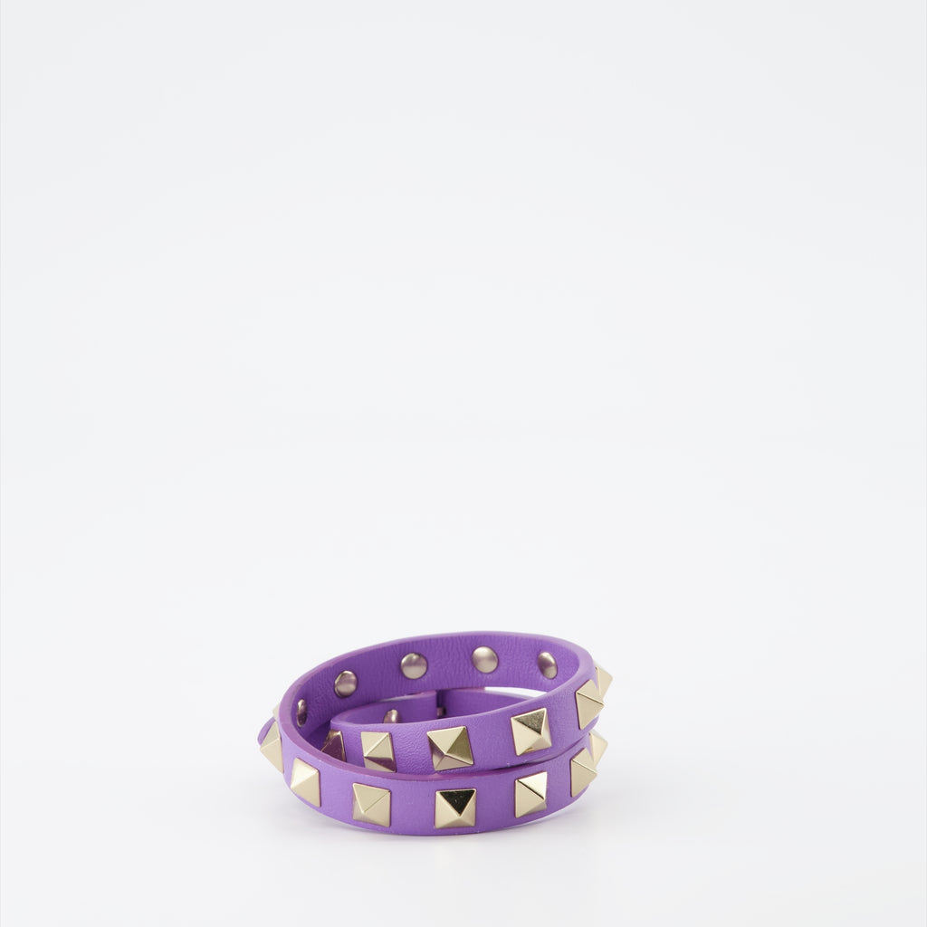 Joias Bracelet double Rockstud Valentino Garavani Roxo Femme