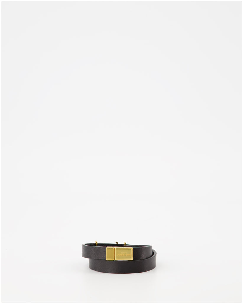Bijoux Bracelet double YSL Opyum Saint Laurent Noir Homme
