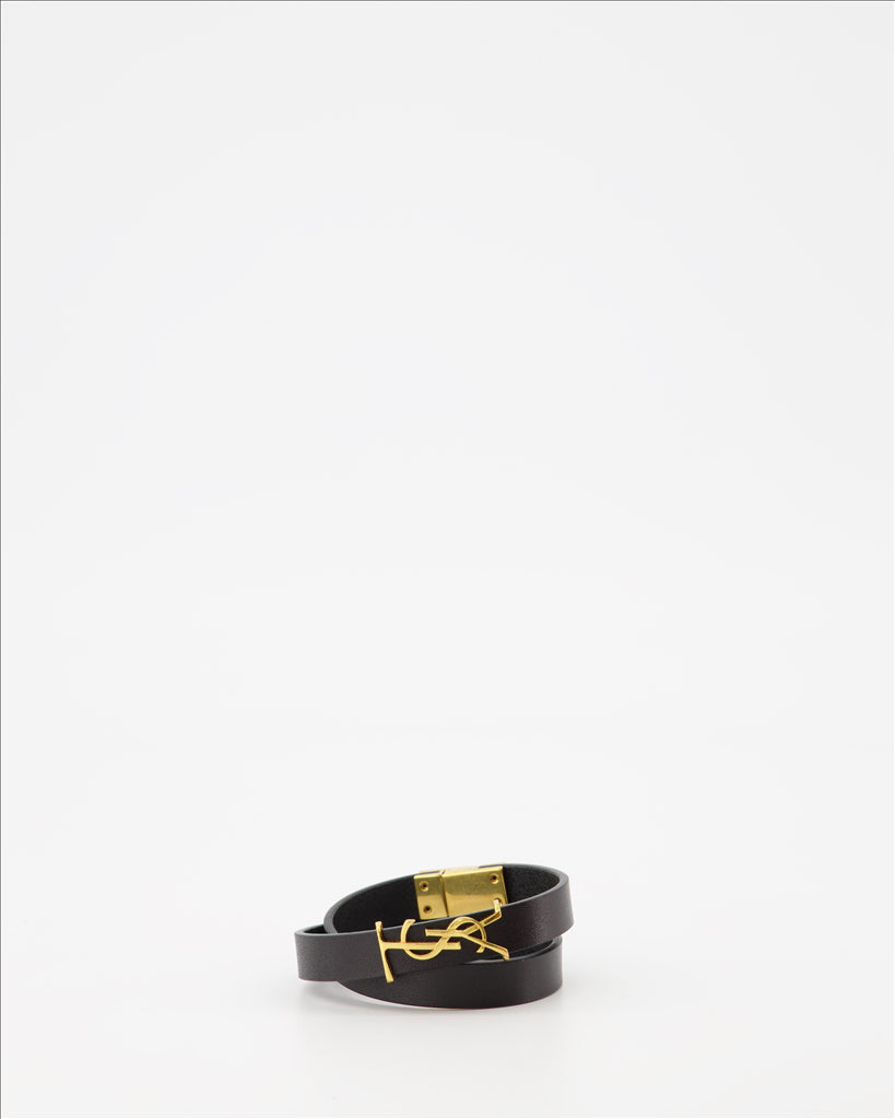 Bijoux Bracelet double YSL Opyum Saint Laurent Noir Homme