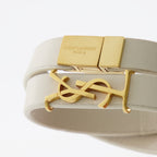 Bijoux Bracelet double YSL Beige Saint Laurent Beige Homme