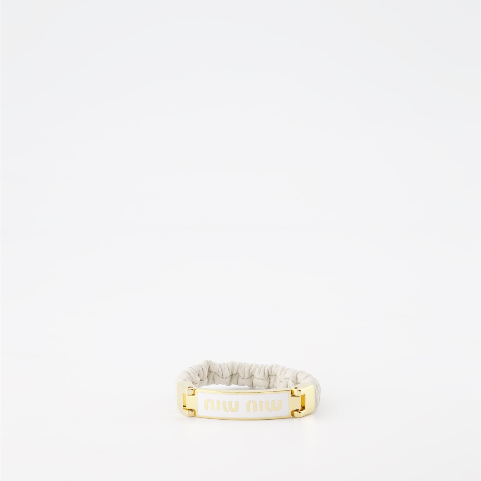 Joias Bracelet en cuir nappa Miu Miu Branco Femme