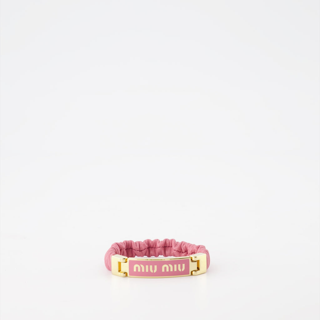Joias Bracelet en cuir nappa Miu Miu Rosa Femme