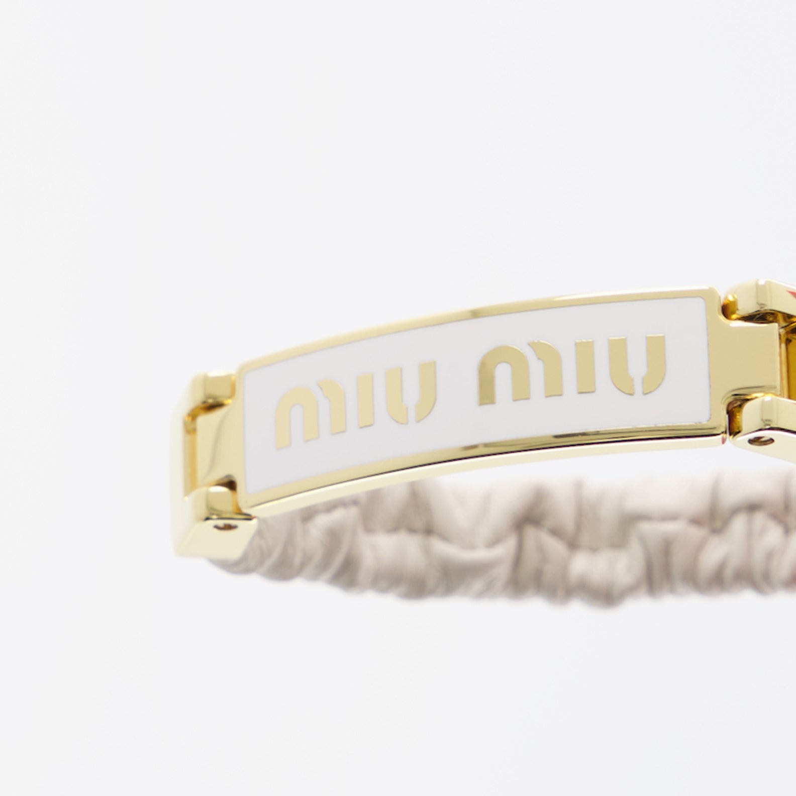 Joias Bracelet en cuir nappa Miu Miu Branco Femme