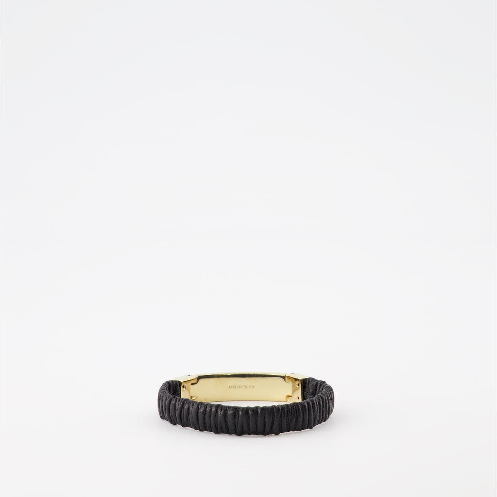 Jewelry Leather bracelet Miu Miu Black Women