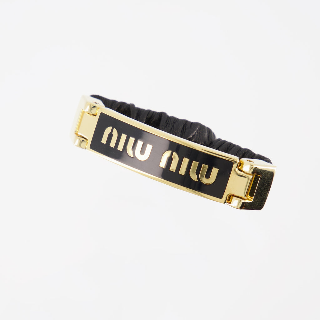 Jewelry Leather bracelet Miu Miu Black Women