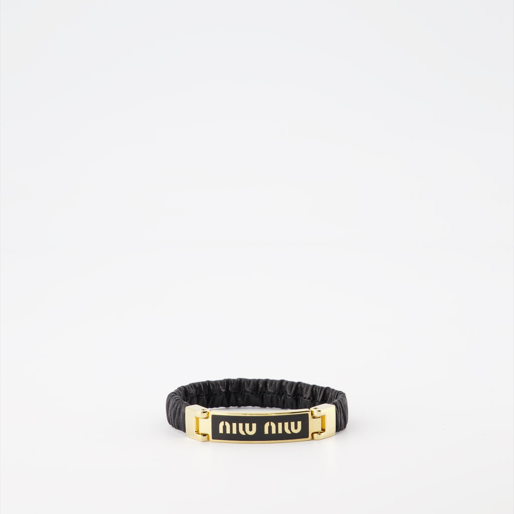 Jewelry Leather bracelet Miu Miu Black Women