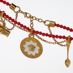 Joias Bracelet en perles Medusa Versace Vermelho Unissex