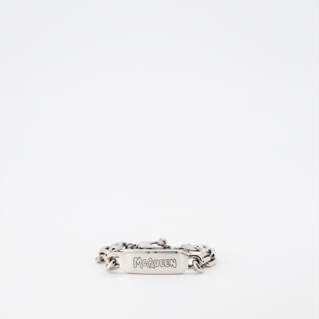 Joias Bracelet Graffiti Alexander McQueen Prata Homme
