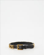 ジュエリー グレカブレスレット Versace 黒 女性