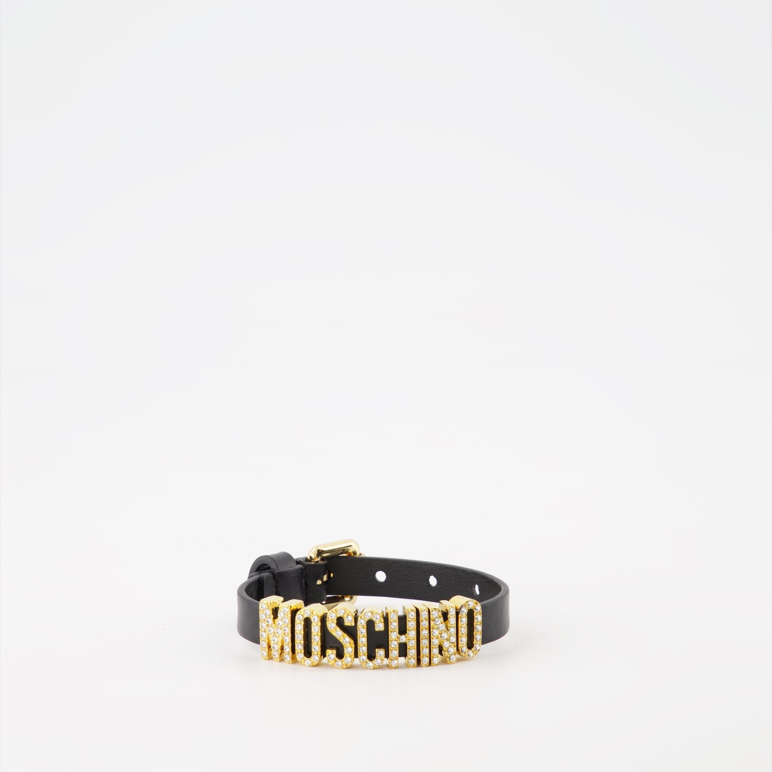Joias Bracelet laminé Crystal Lettering Moschino Preto Femme