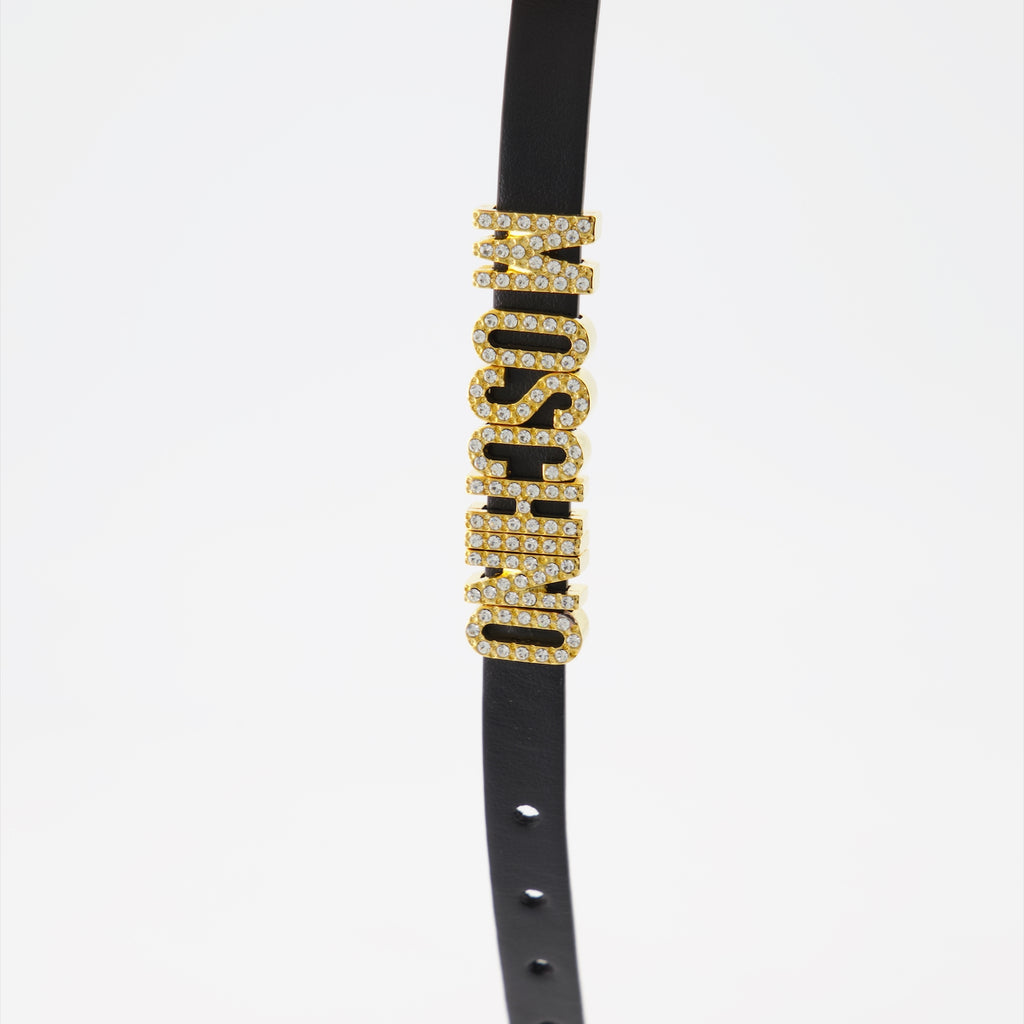 Joias Bracelet laminé Crystal Lettering Moschino Preto Femme