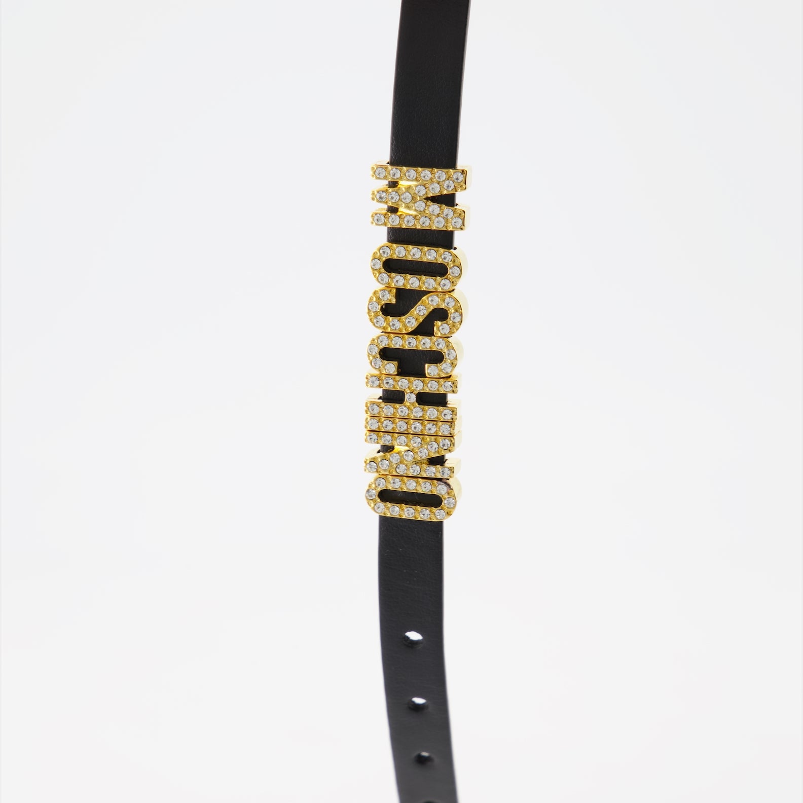 Joias Bracelet laminé Crystal Lettering Moschino Preto Femme