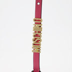 Bijoux Bracelet laminé Crystal Lettering Moschino Rose Femme