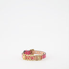 Bijoux Bracelet laminé Crystal Lettering Moschino Rose Femme