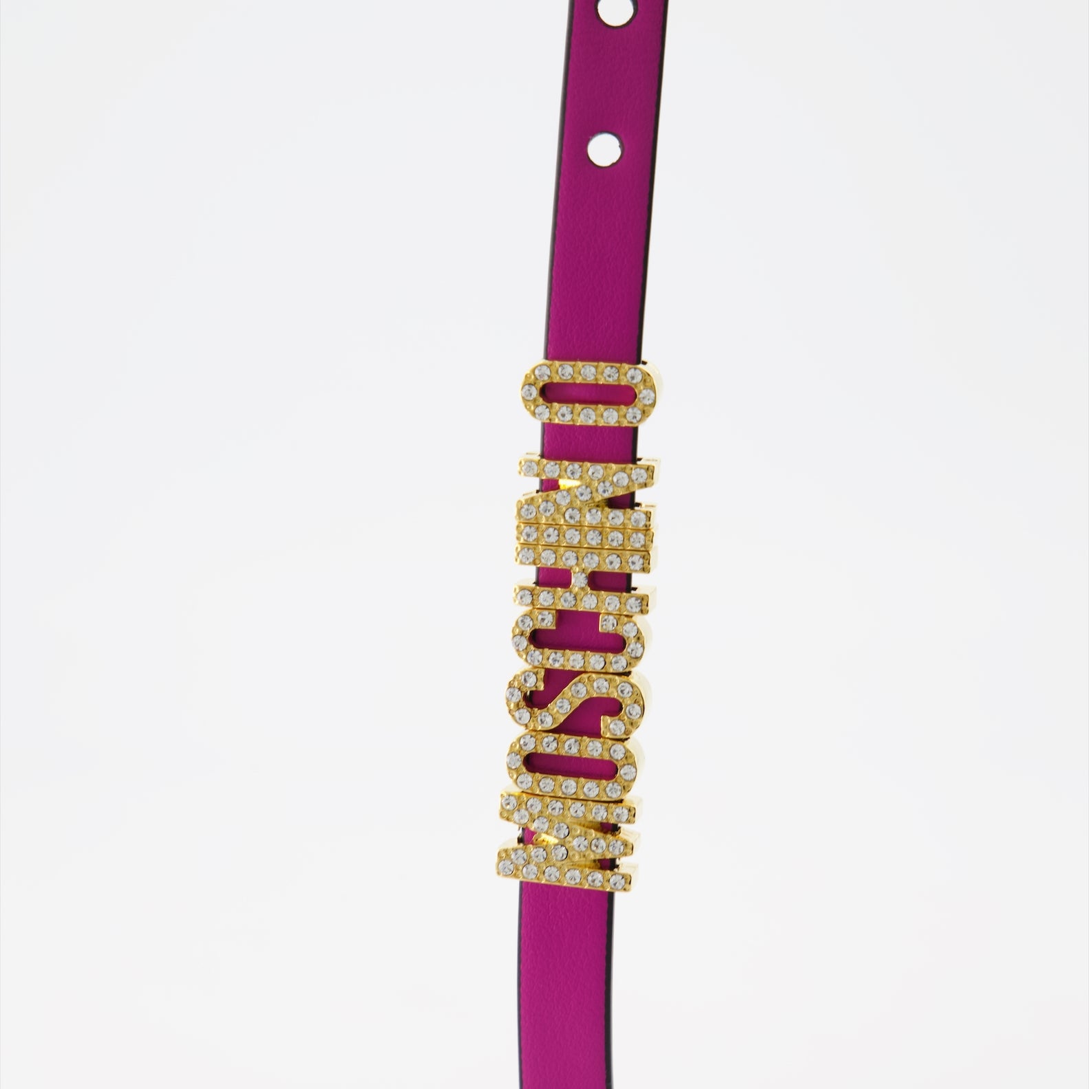 Joias Bracelet laminé Crystal Lettering Moschino Roxo Femme