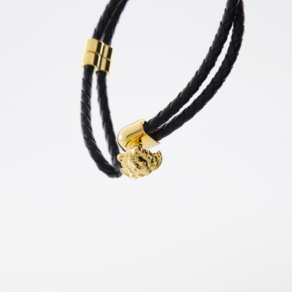 Joias Bracelet Medusa Versace Preto Homme