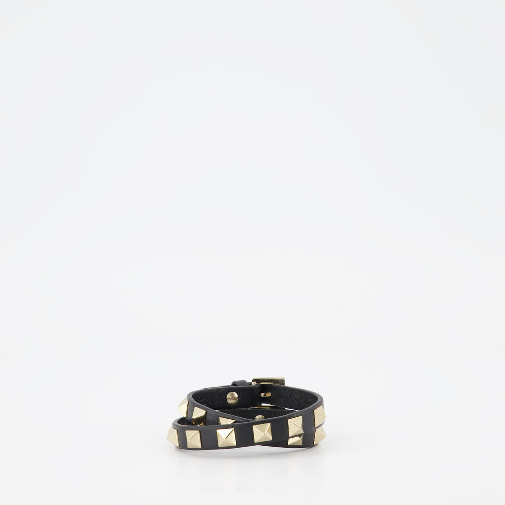 Gioielli Bracelet Rockstud double Valentino Garavani Nero Femme