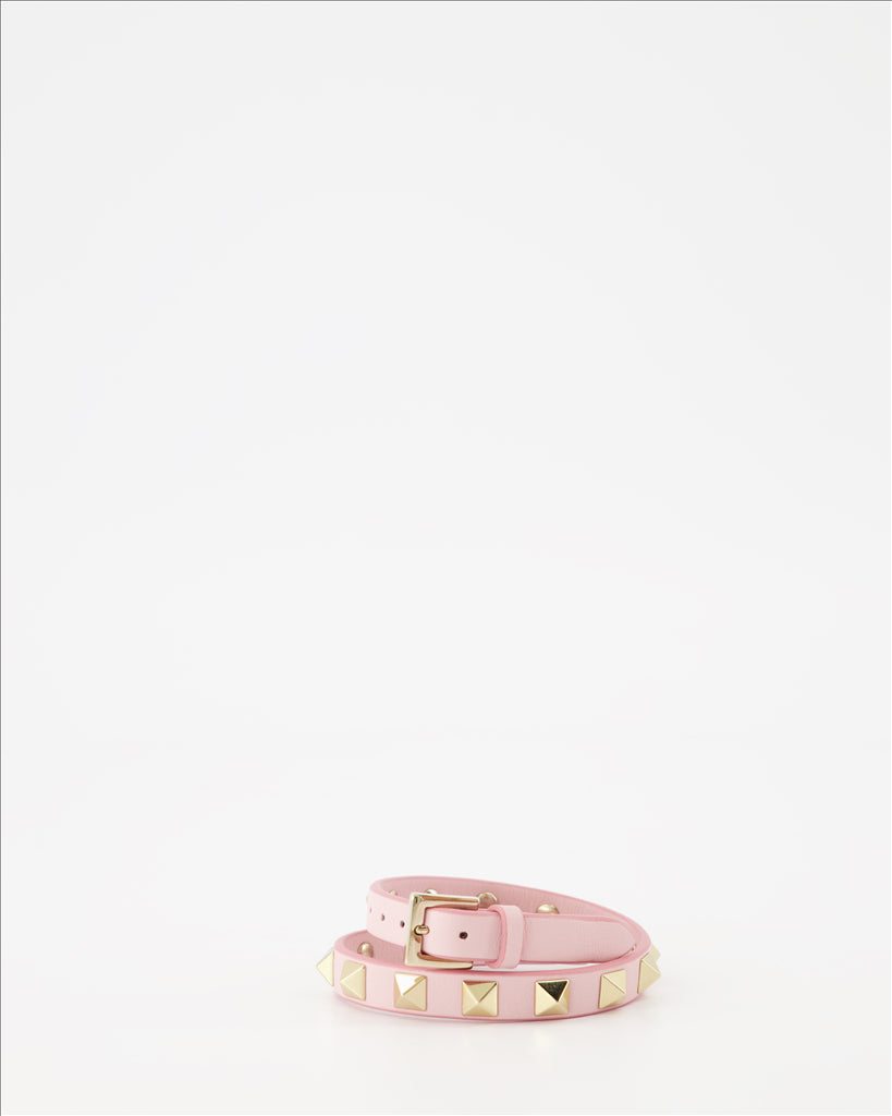 Schmuck Bracelet Rockstud double Valentino Garavani Rosa Femme