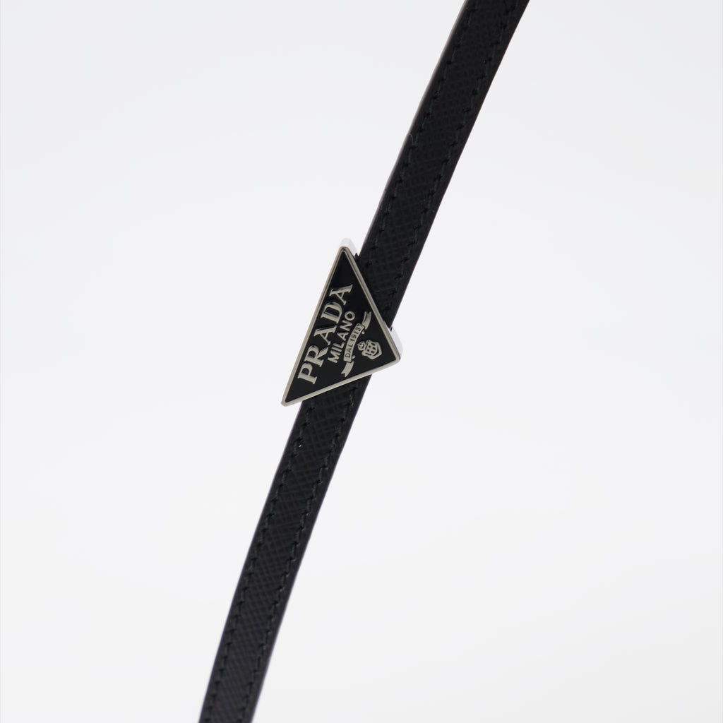 Jewelry Triangle logo bracelet Prada Black Man