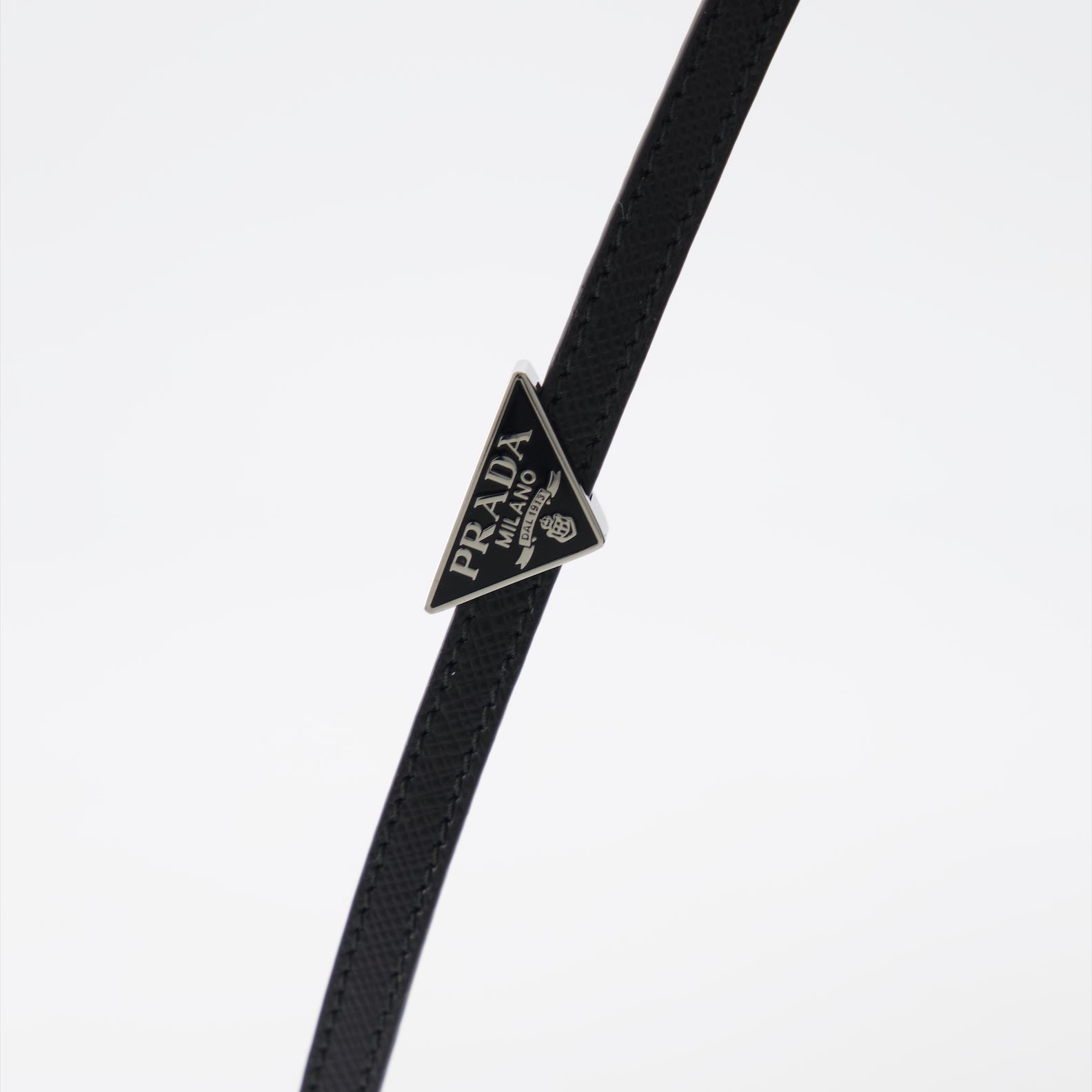 Jewelry Triangle logo bracelet Prada Black Man