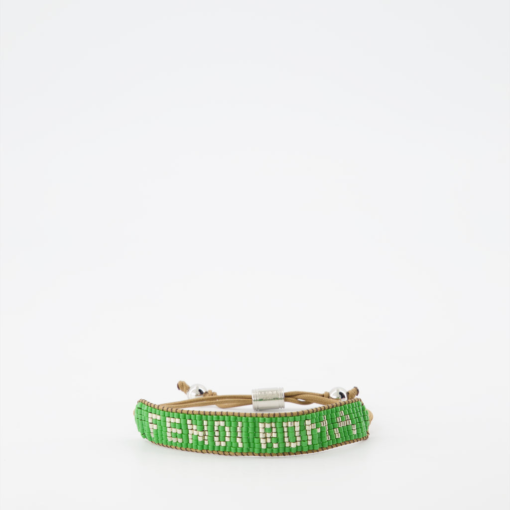 Jewelry Signature Bracelet Fendi Green Man