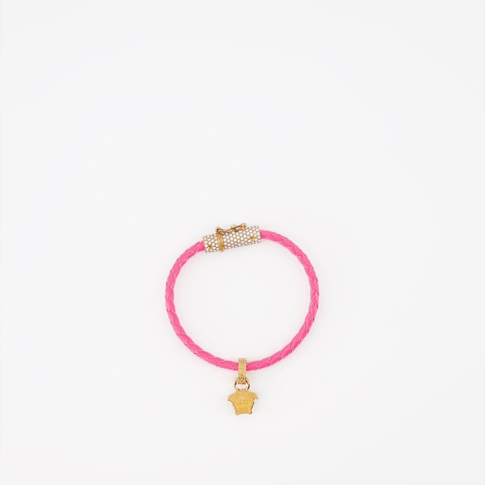 Bijoux Bracelet tressé Medusa Versace Rose Femme