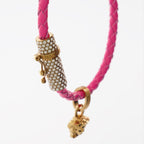Bijoux Bracelet tressé Medusa Versace Rose Femme
