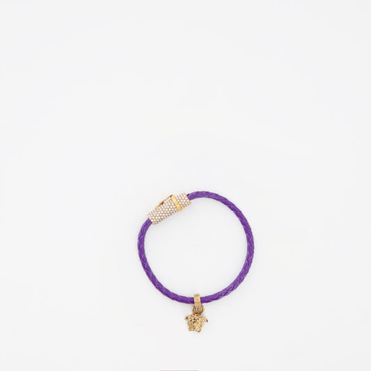 Bracelet tressé Medusa violet