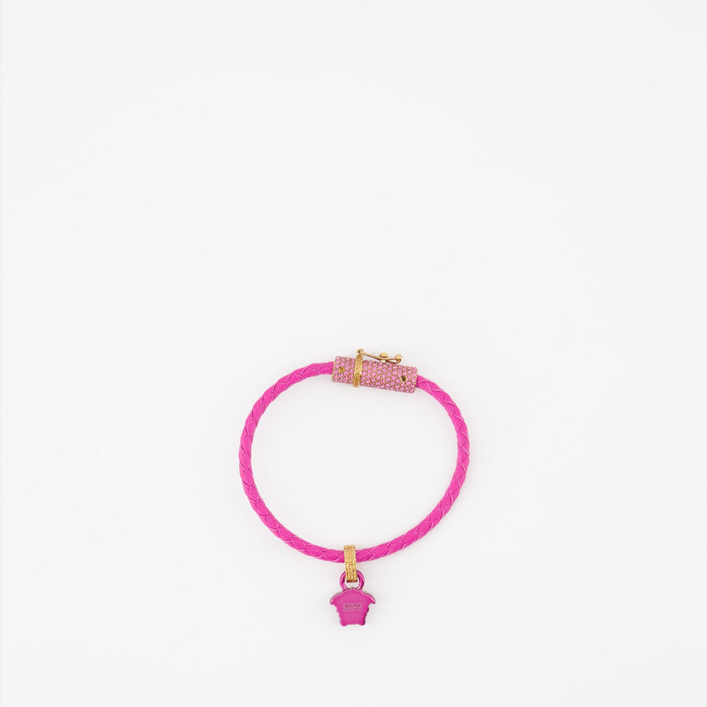 Bijoux Bracelet tressé Medusa Versace Rose Femme