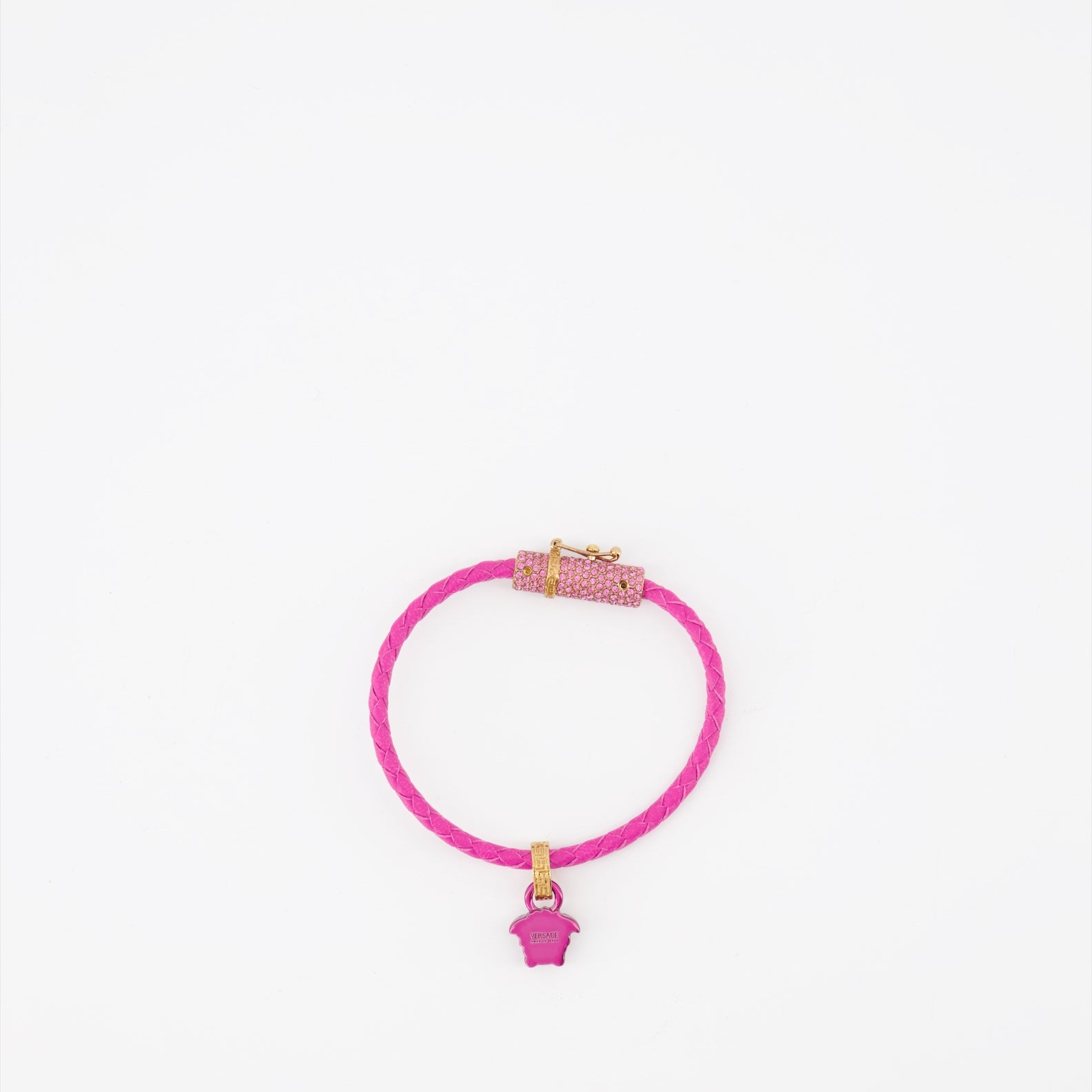 Bijoux Bracelet tressé Medusa Versace Rose Femme
