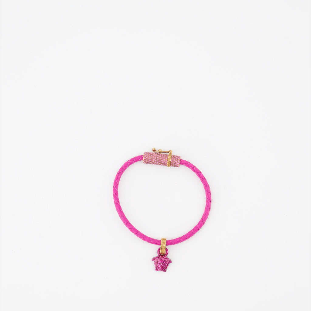 Bijoux Bracelet tressé Medusa Versace Rose Femme