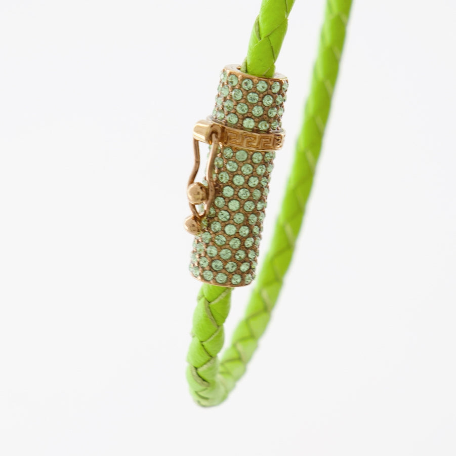 Jewelry Medusa braided bracelet Versace Green Women