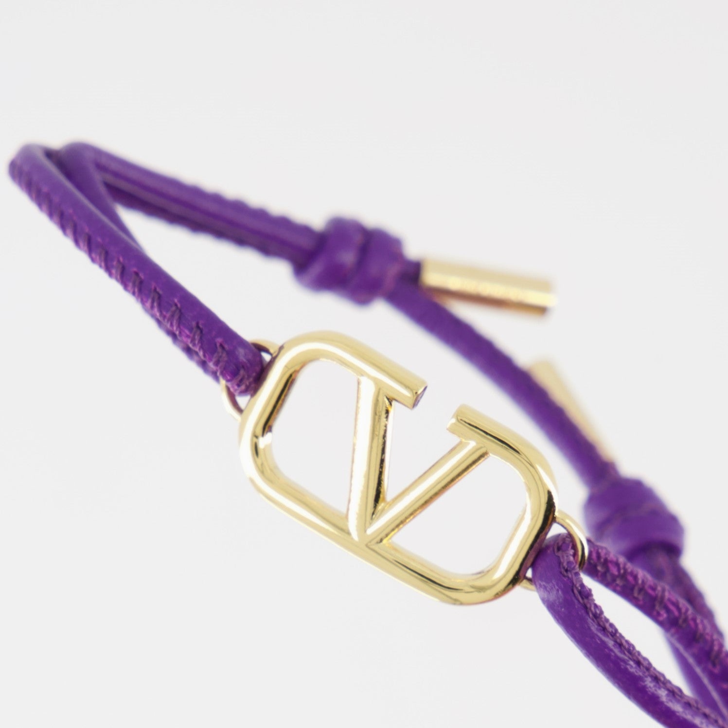 Bracelet VLogo en cordon violet