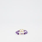 Bracelet VLogo en cordon violet