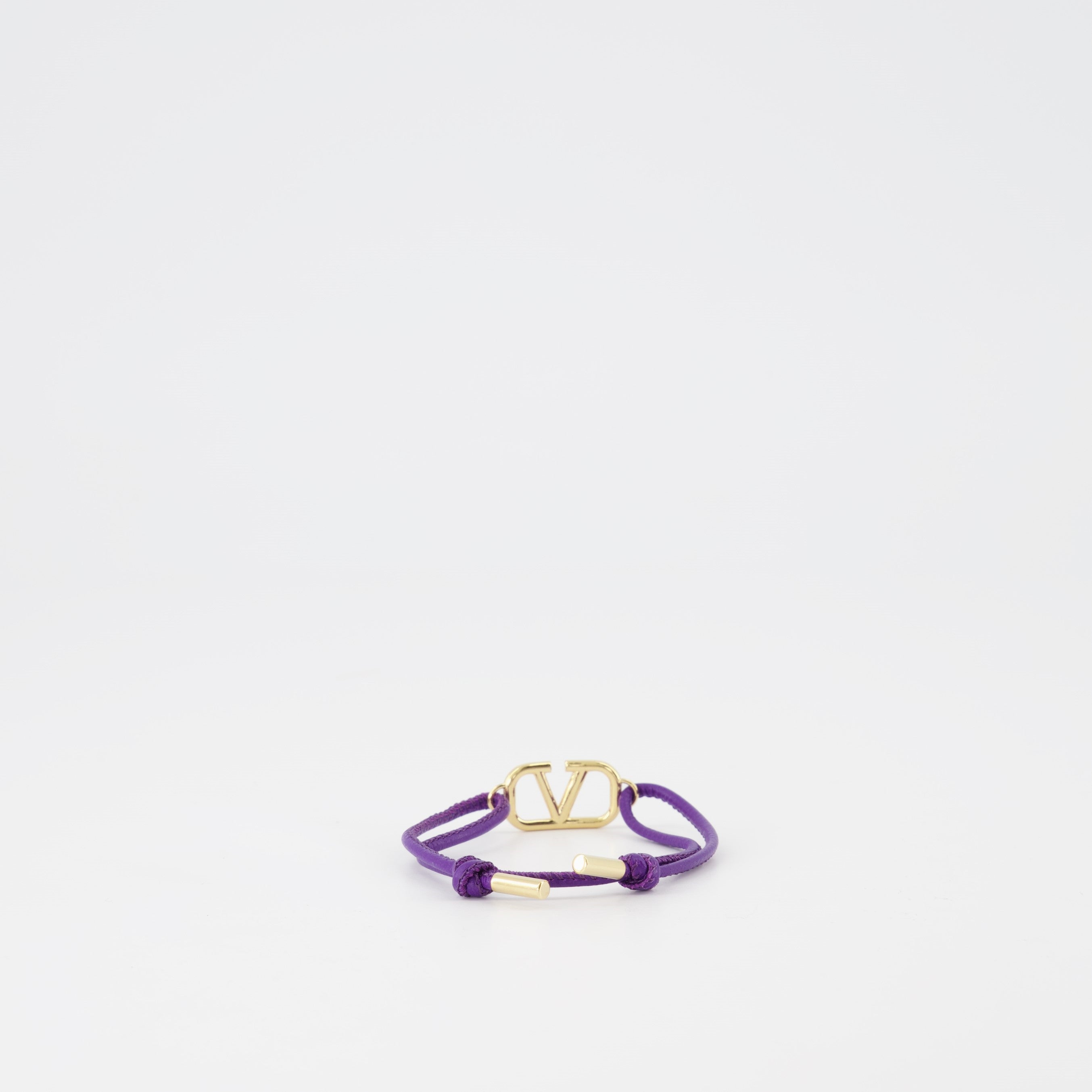 Bracelet VLogo en cordon violet