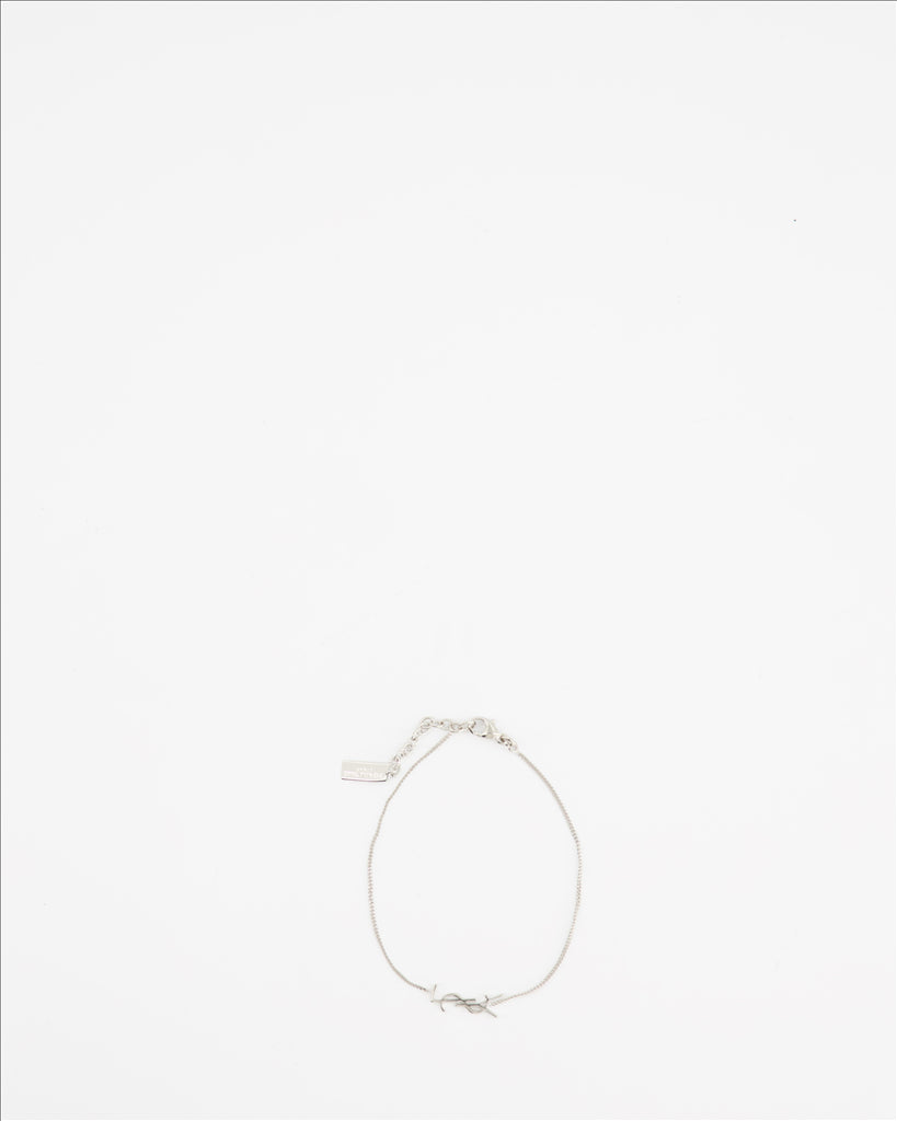 Joias Bracelet YSL Saint Laurent Prata Homme
