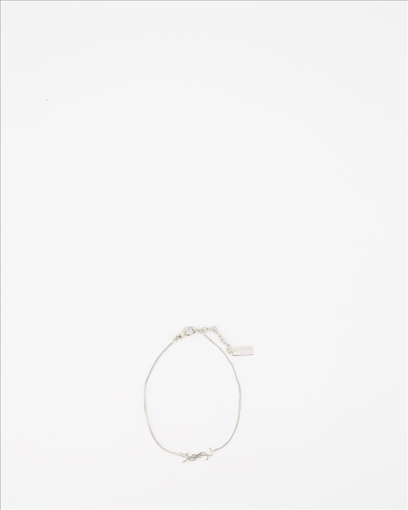 Joias Bracelet YSL Saint Laurent Prata Homme