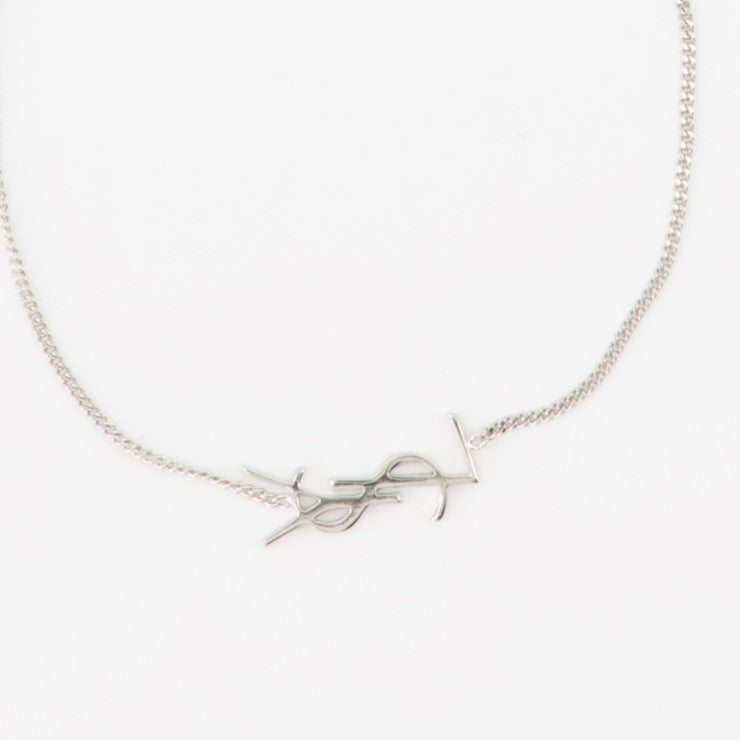 Joias Bracelet YSL Saint Laurent Prata Homme