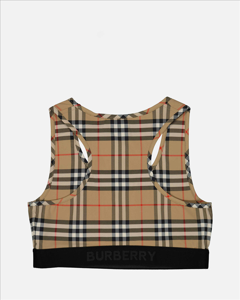 Sweatshirts Vintage Checked Bralette Beige Burberry Beige Women