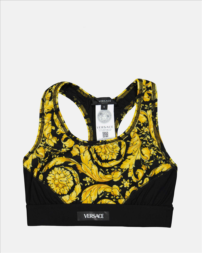 Tops Brassière Barocco Versace Amarelo Femme