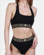 Roupa íntima e homewear Brassière Medusa Greca Versace Preto Femme
