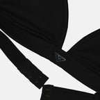 Tops Brassière à logo triangle Prada Preto Femme