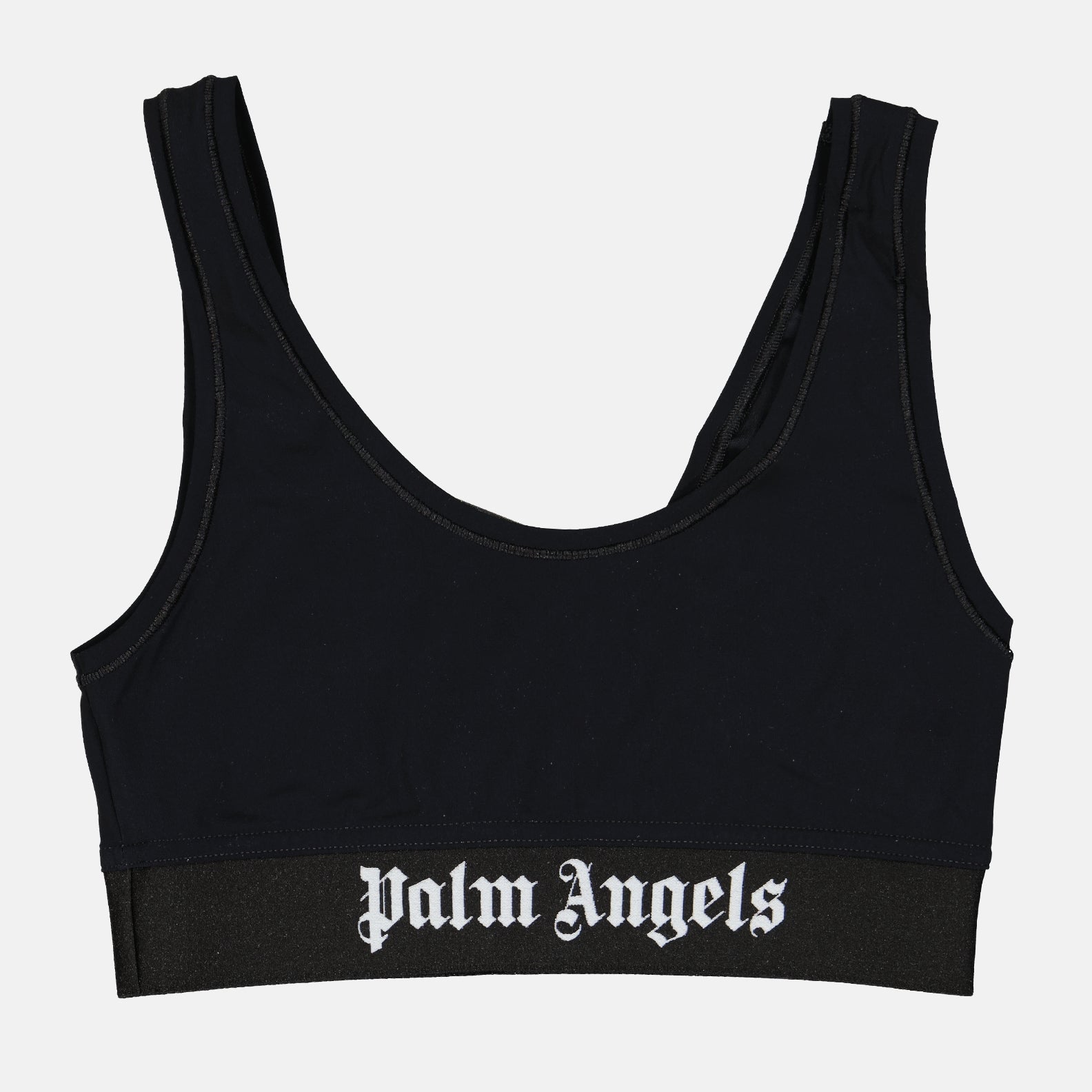 Top Brassière à logo Palm Angels Nero Femme