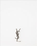 Bijoux Broche Opyum YSL Argent Saint Laurent Argenté Homme