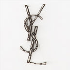 Bijoux Broche Opyum YSL Argent Saint Laurent Argenté Homme
