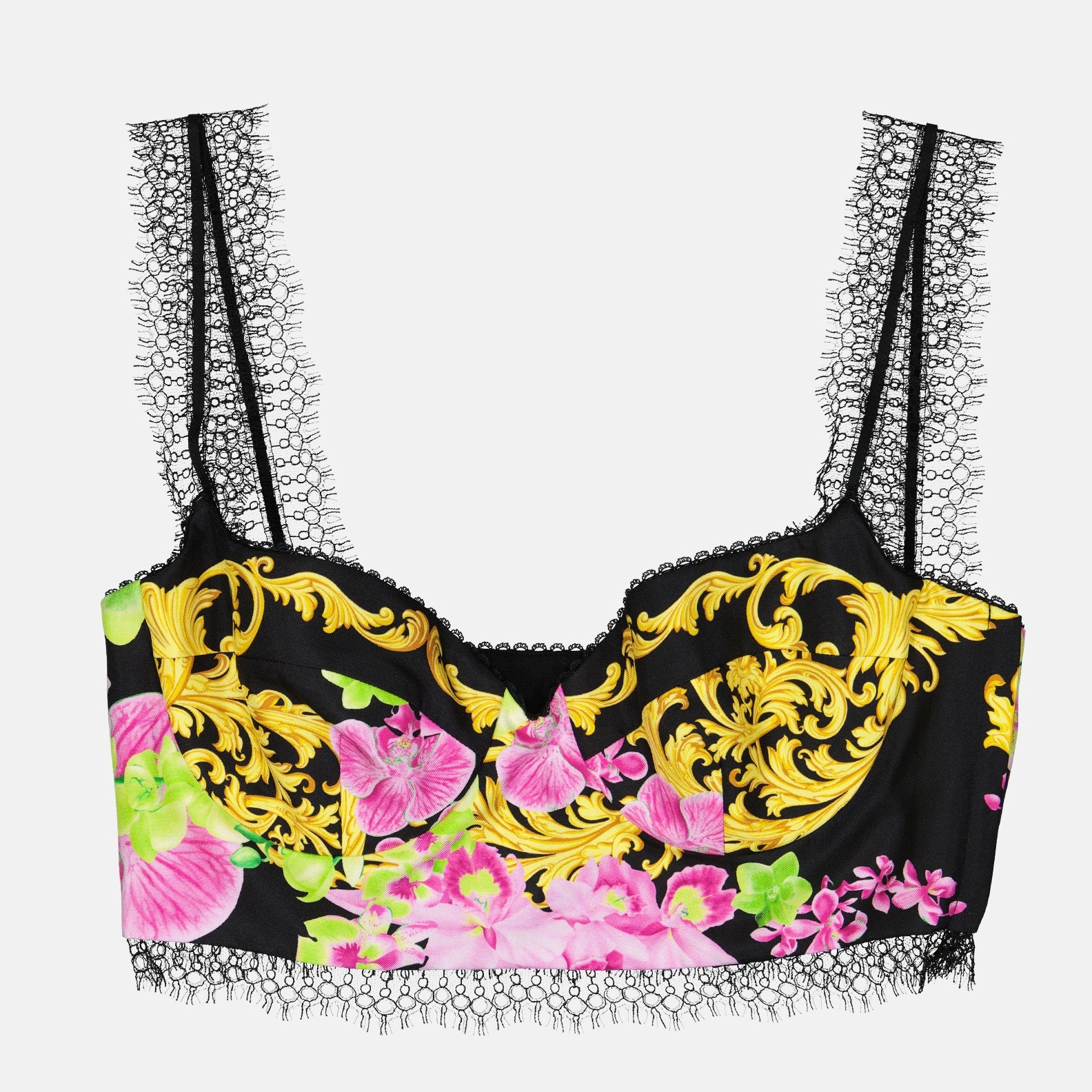 Tops Bustier Medusa Orchid Versace Preto Femme