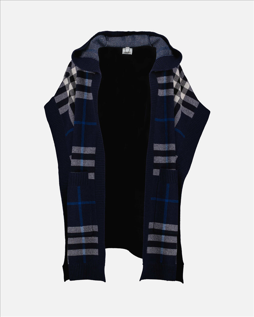 Jaquetas Cape à carreaux Burberry Azul Femme